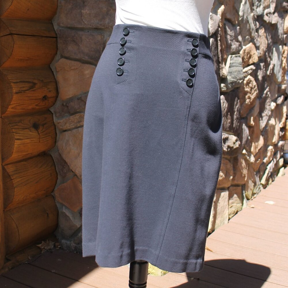 Sailor Button Pencil Skirt